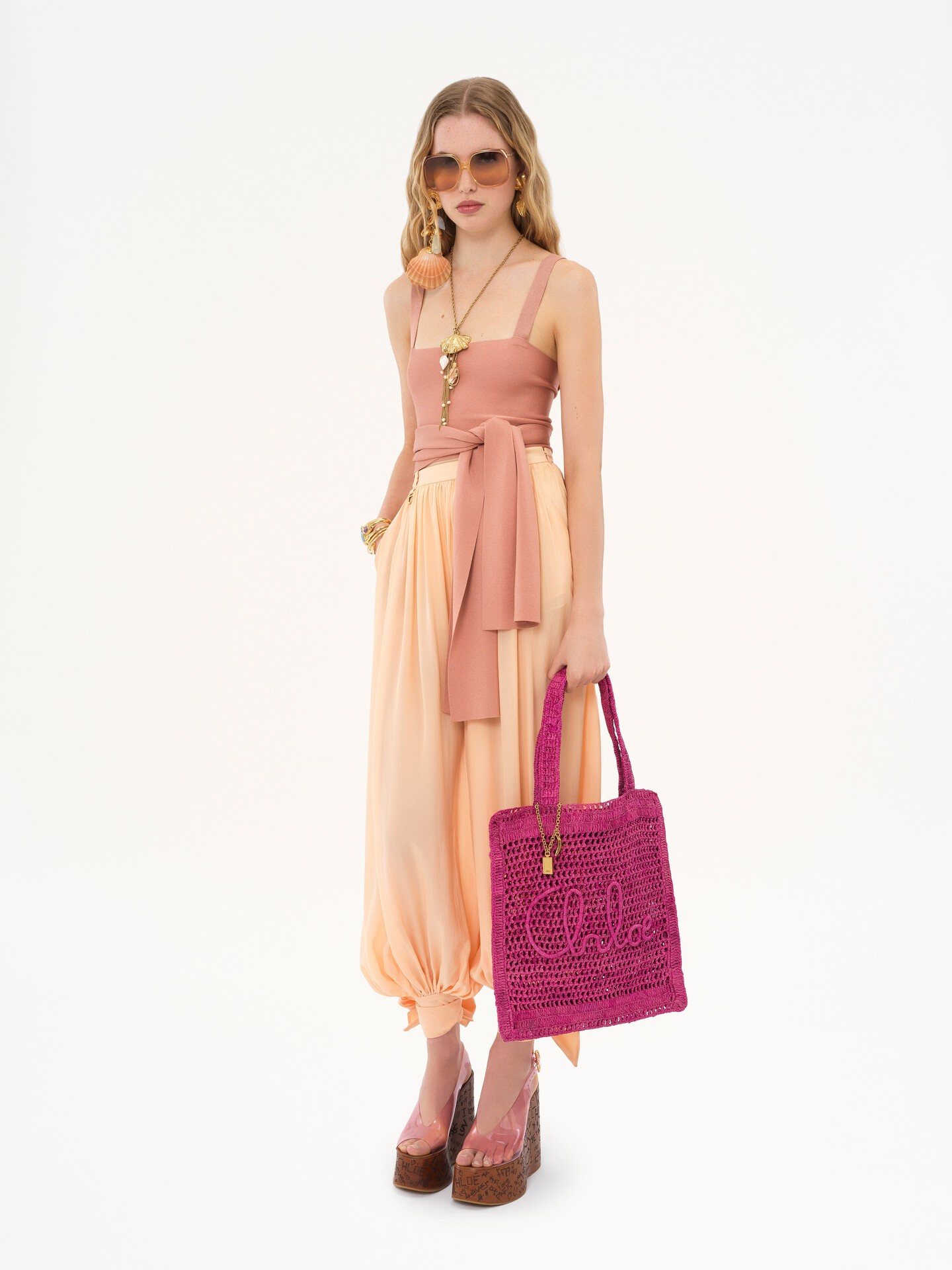 Summer Banana tote bag in raffia - 8