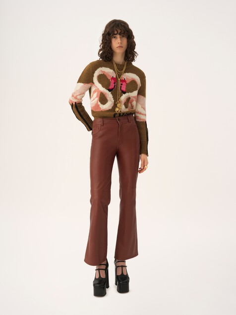 Crew-neck logo jumper in a wool knit