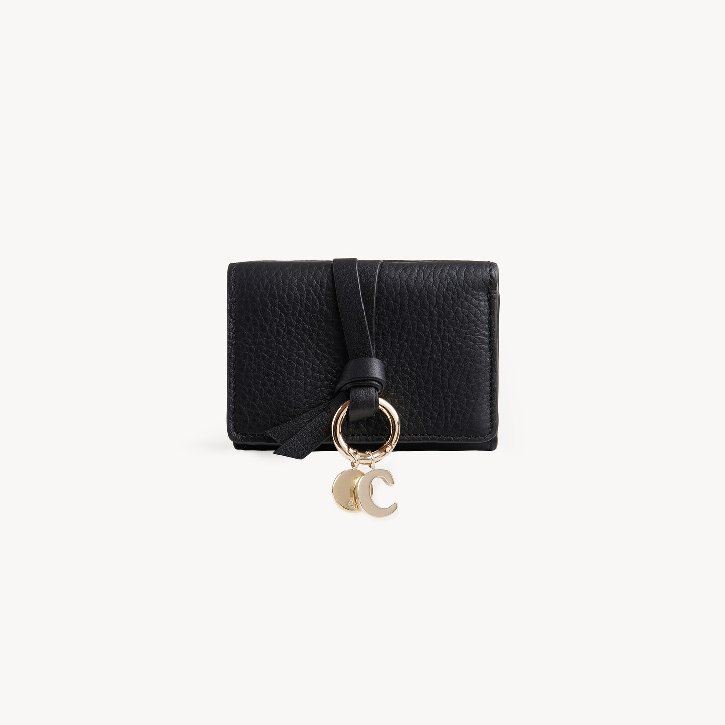 Mini Alphabet tri-fold in grained leather - 4