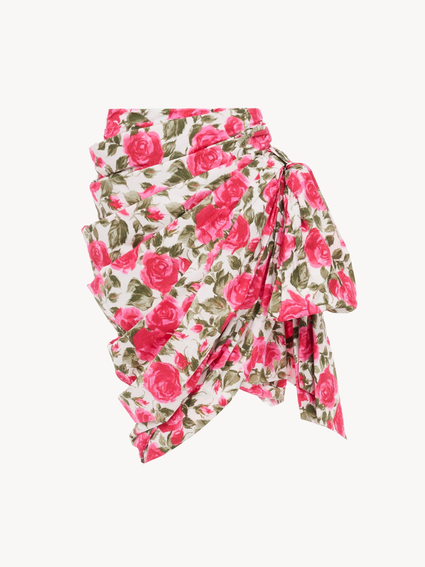 Knee-length wrap skirt in cotton poplin - 2