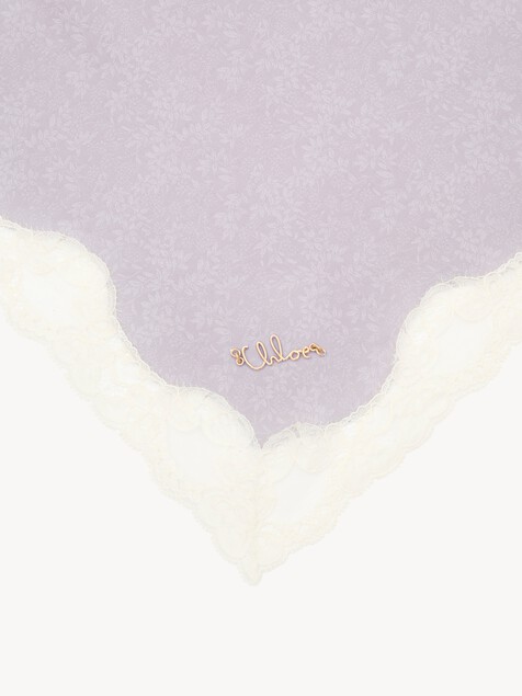 The Chlo&eacute; Poetic square scarf in silk & lace
