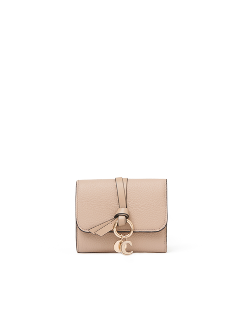Small Alphabet tri-fold in grained leather