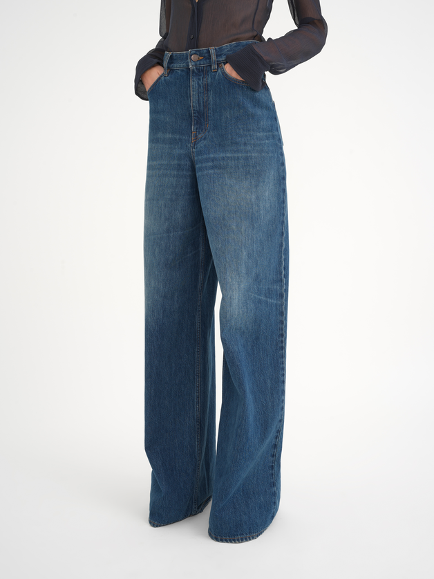Wide-leg jeans in denim - 4
