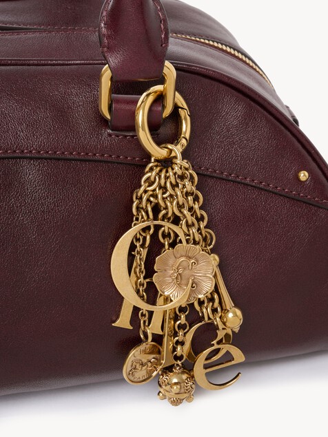 Chlo&eacute; Symbols Logo key ring bag charm in brass