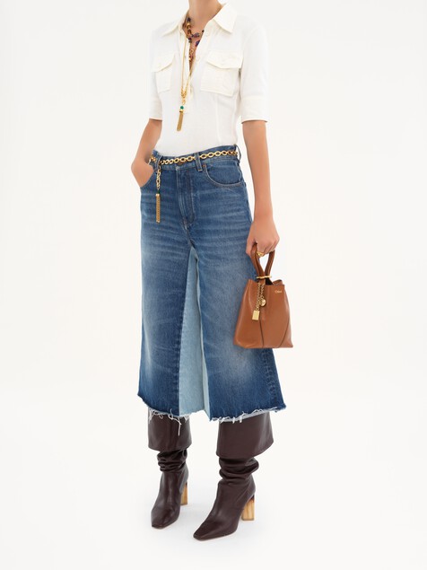 Small Chlo&eacute; Spin tote bag in grained leather