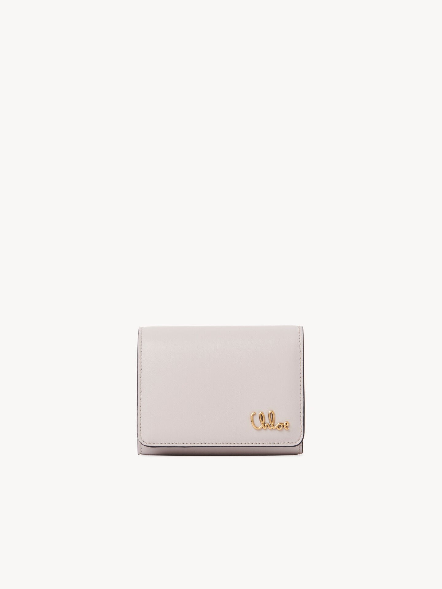 Small Chloé Iconic tri-fold with coin pocket in grained leather - 1