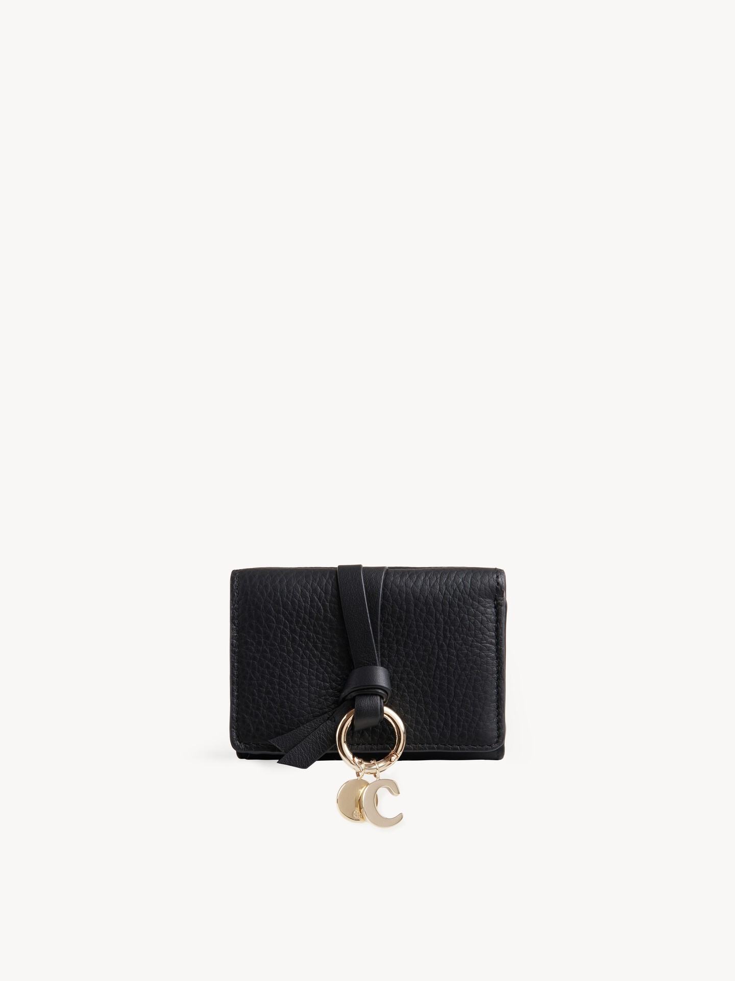 Mini Alphabet tri-fold in grained leather - 2