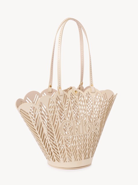 Chlo&eacute; Soleil basket bag in patent calfskin