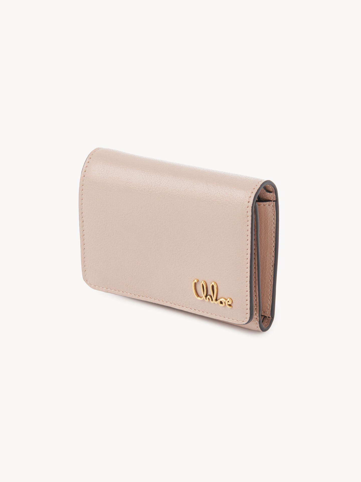 Small Chloé Iconic tri-fold wallet with coin pocket in grained leather - 3