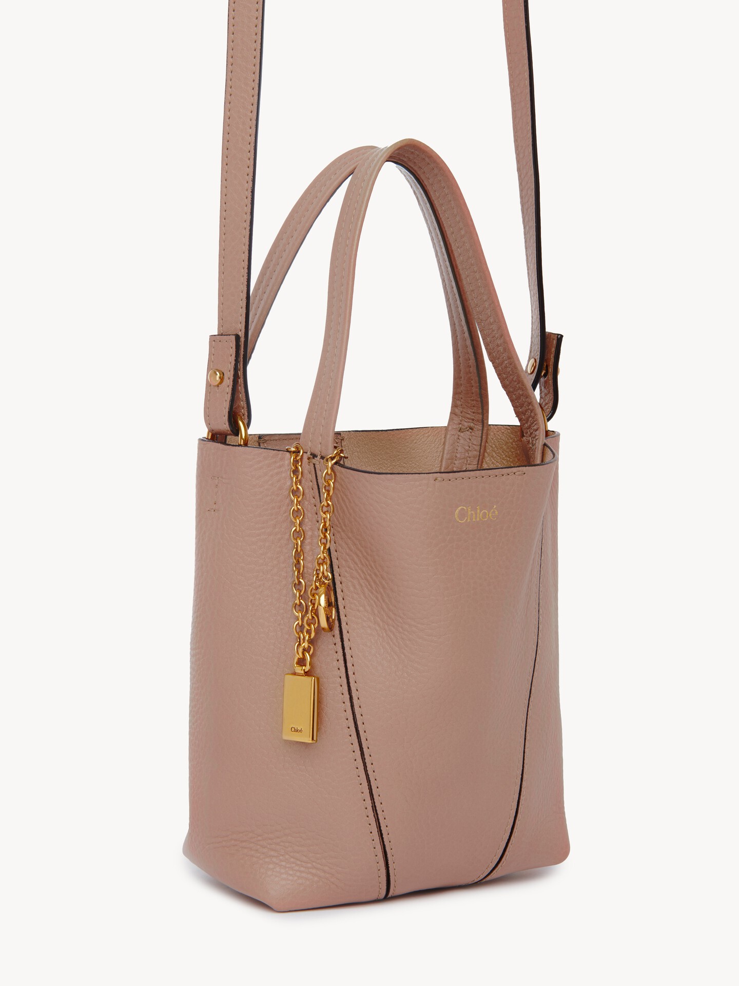Small Chlo&eacute; Spin tote bag in grained leather - 2