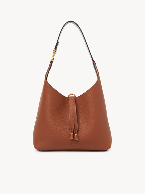 Small Marcie hobo bag in grained leather