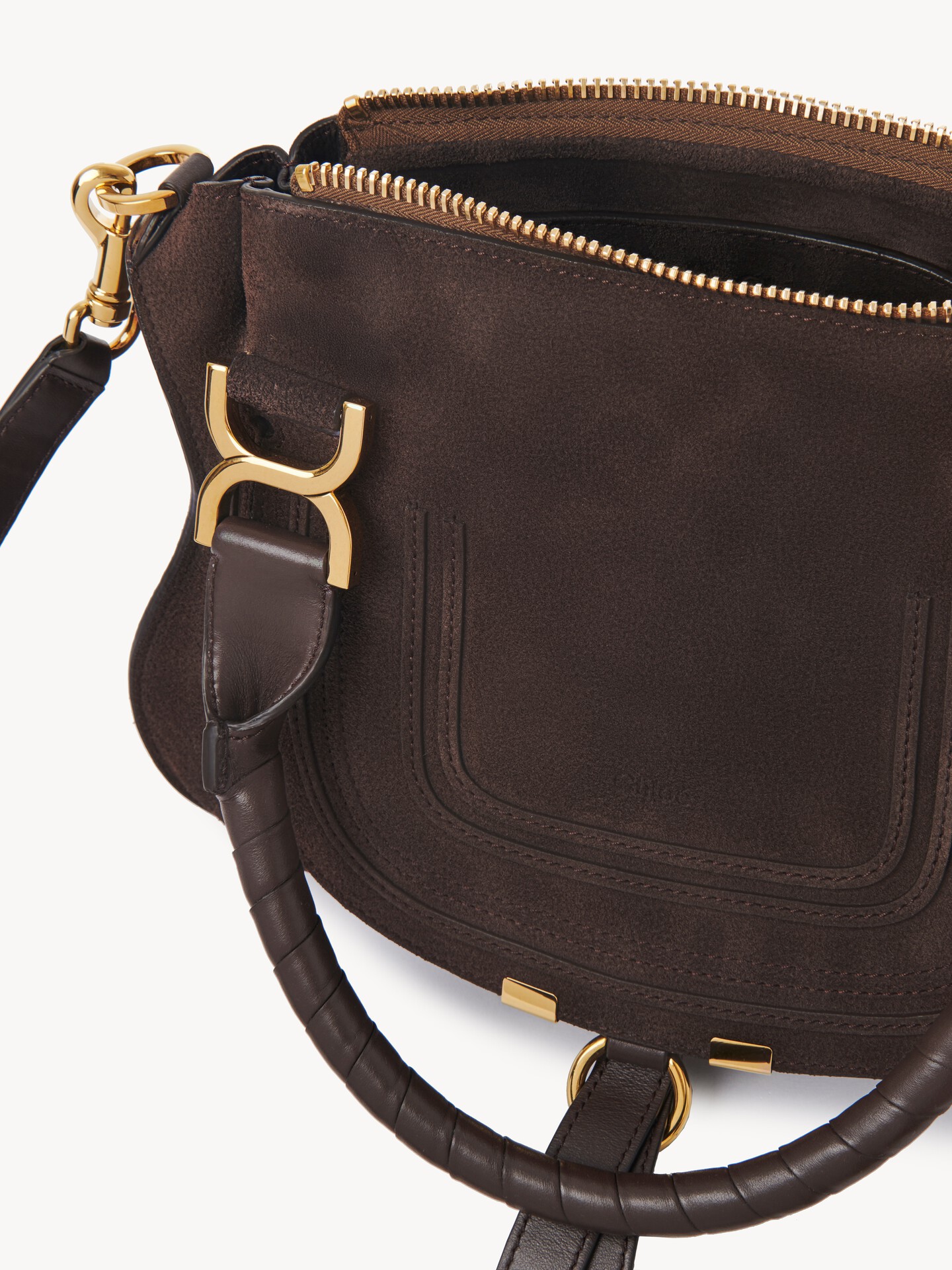 Small Marcie bag in suede leather - 7