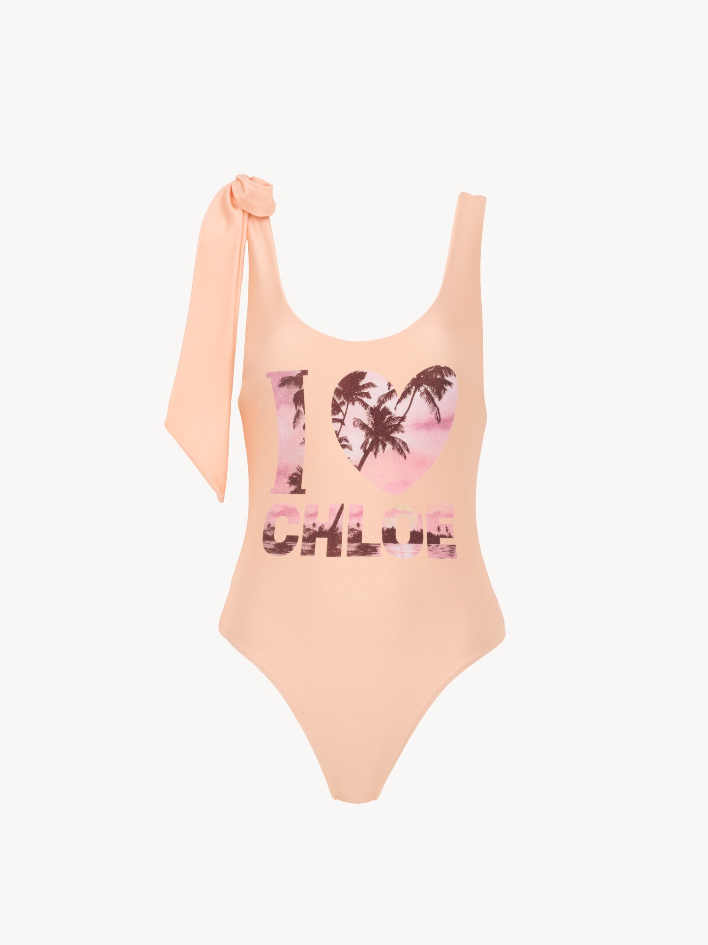 Tie-strap one-piece logo swimsuit - 2