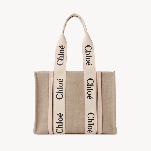 Woody tote bag in linen - 17