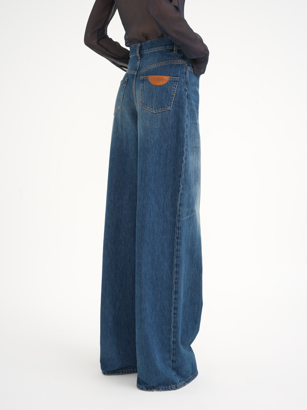 Wide-leg jeans in denim - 5