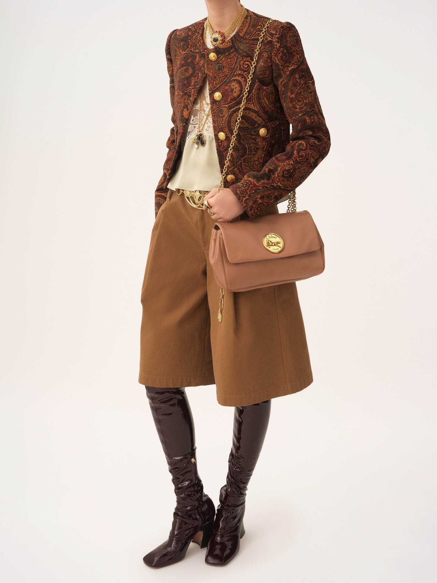 Chlo&eacute; Heritage shoulder bag in grained leather - 4