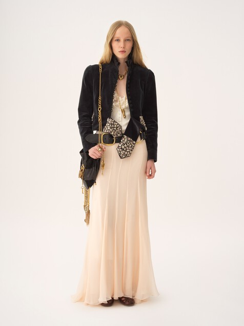 Fitted Spencer jacket in velvet