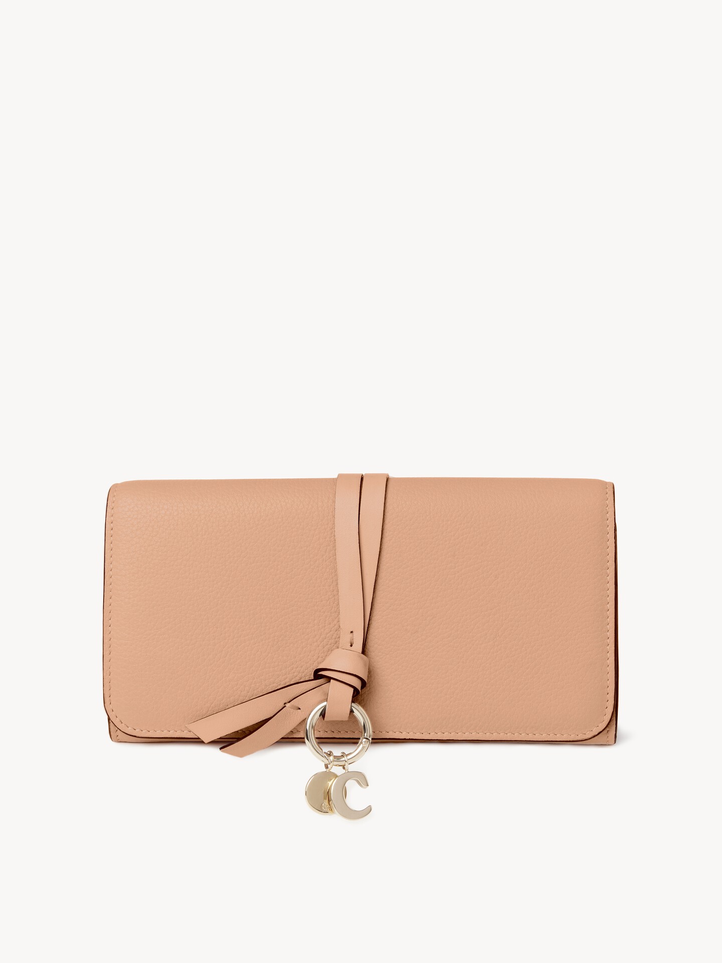 Alphabet wallet with flap in grained leather - 2