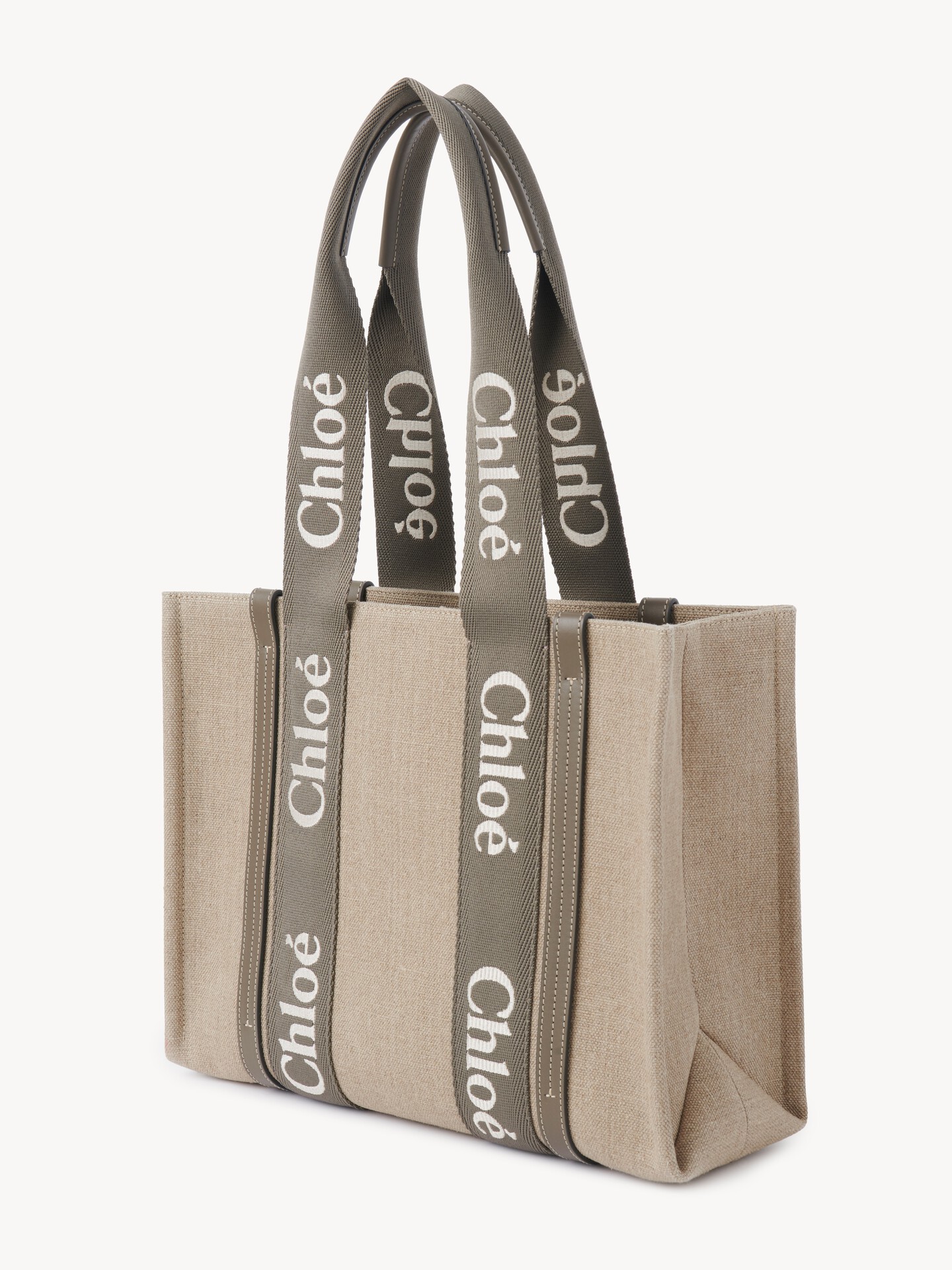 Woody tote bag in linen - 4