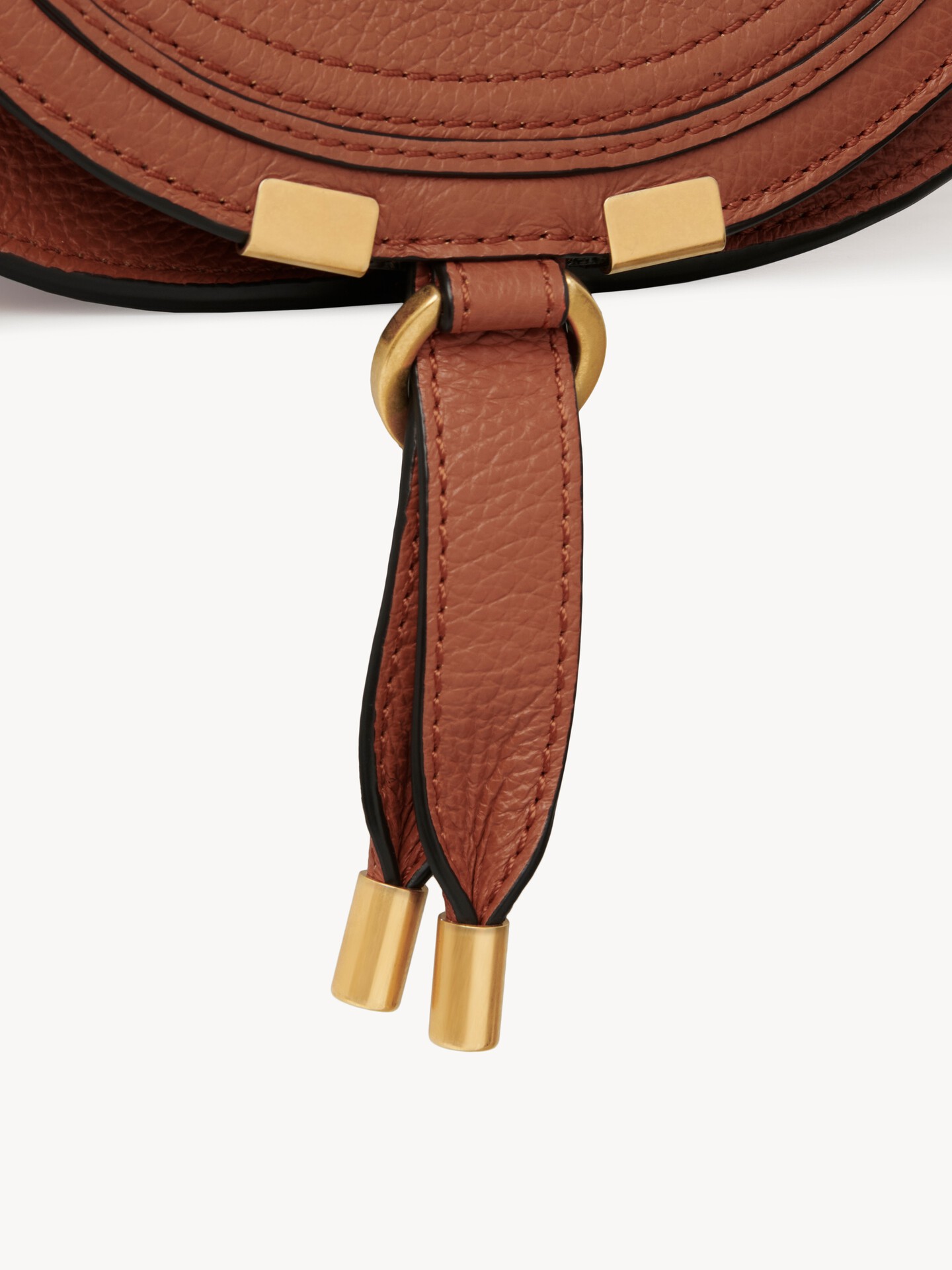 Small Marcie saddle bag in grained leather - 6