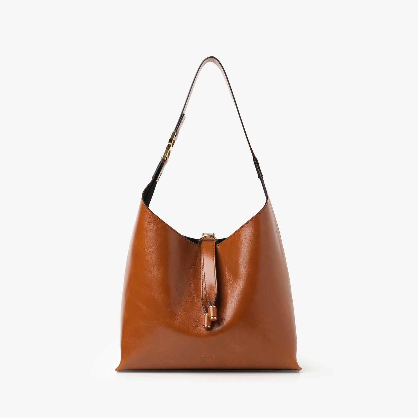 Small Marcie hobo bag in shiny leather - 6