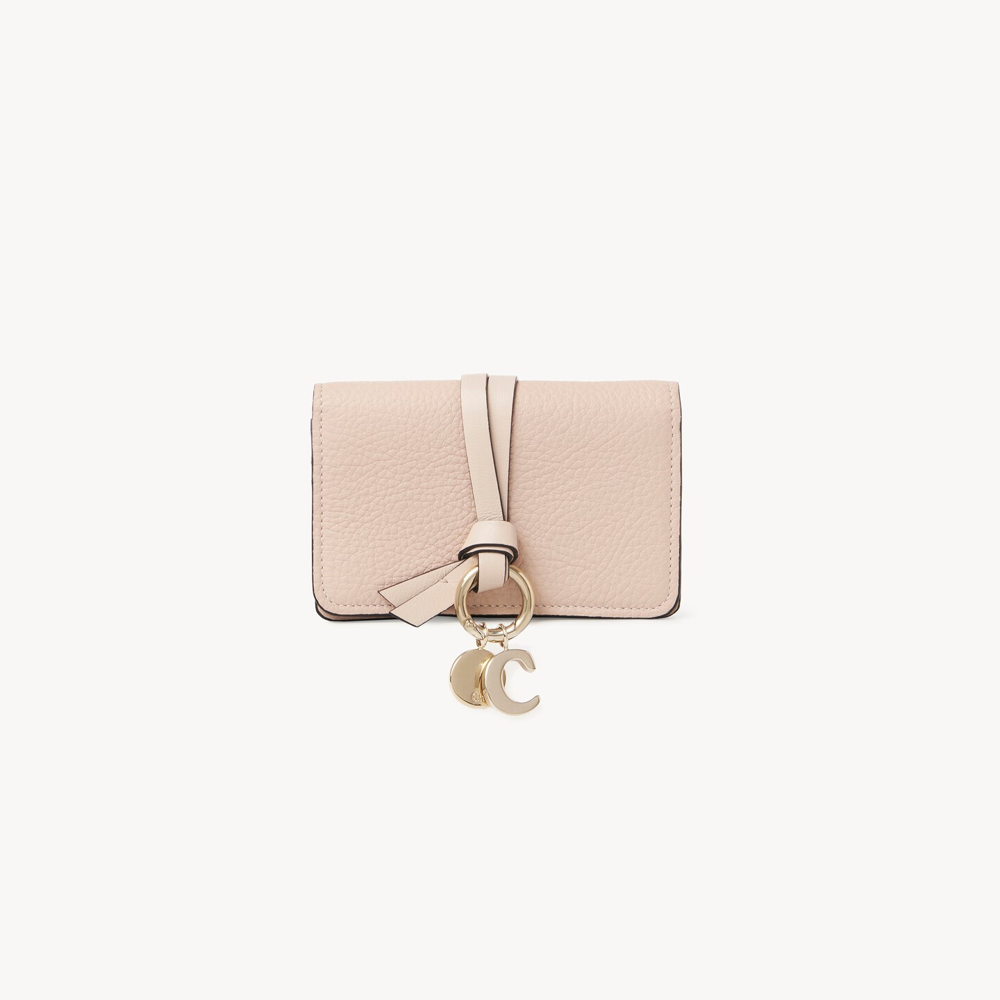 Alphabet card holder in grained leather - 4