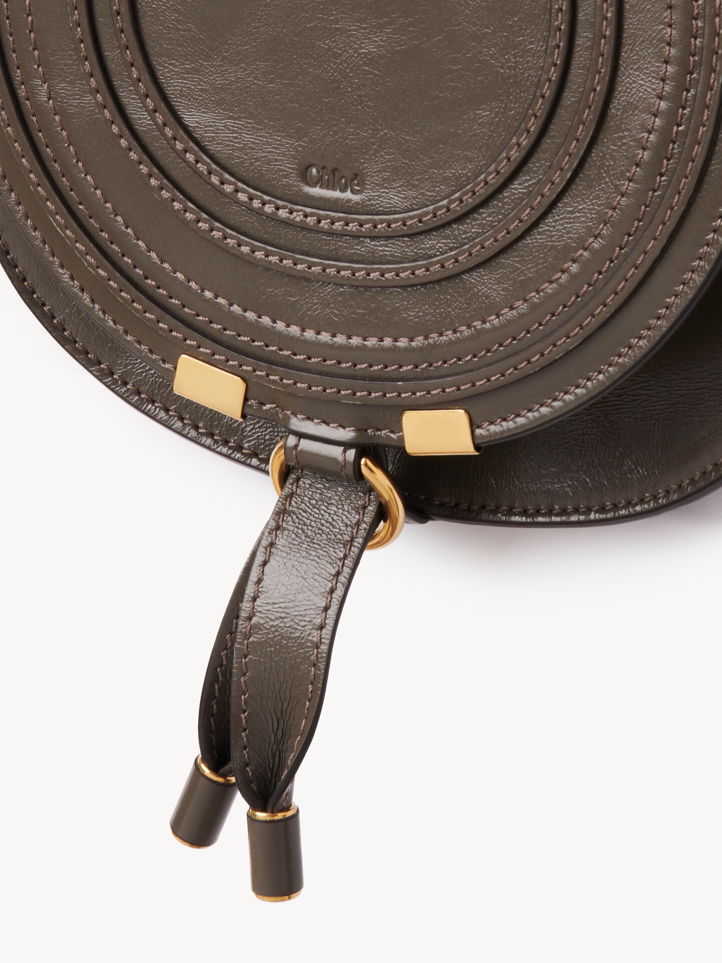 Small Marcie saddle bag in shiny leather - 6