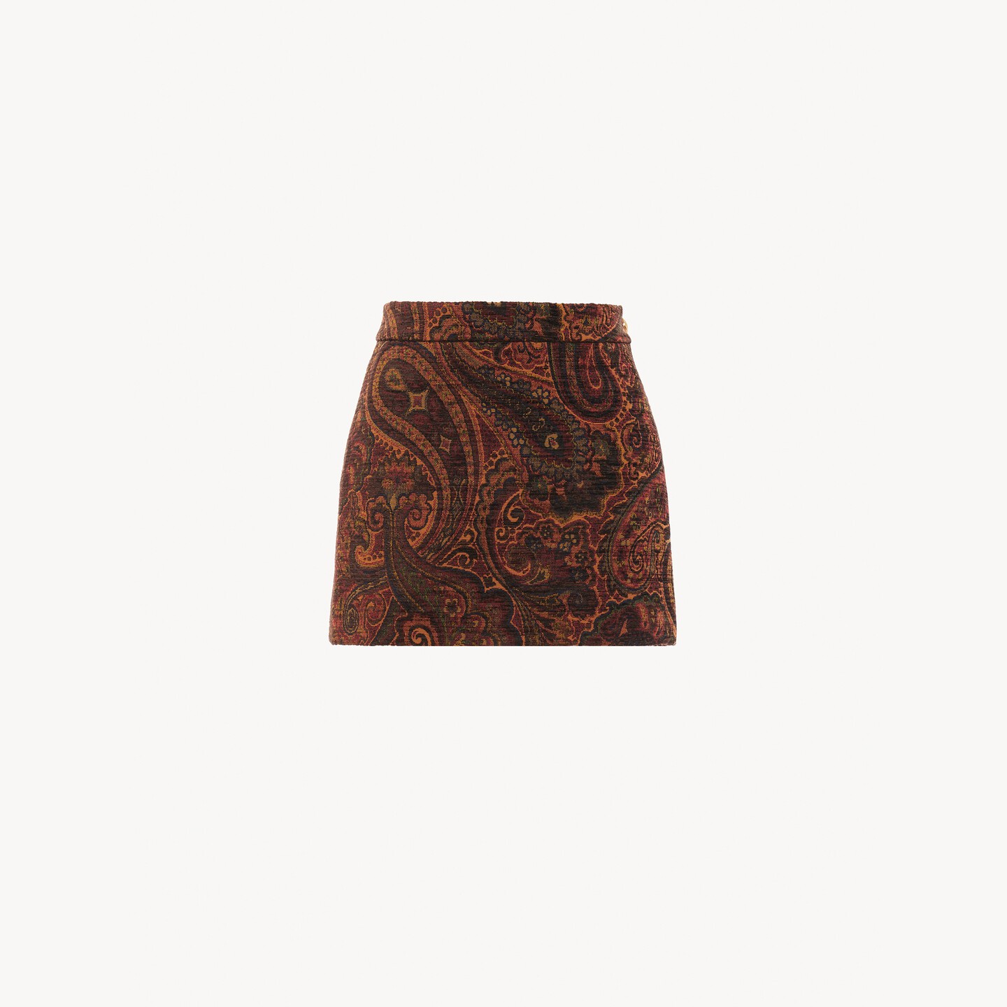 Straight mini skirt in tapestry jacquard - 7