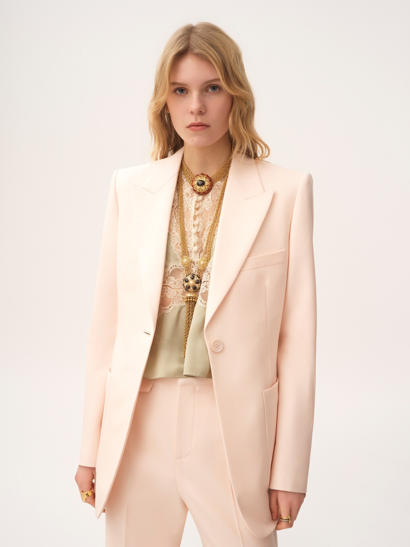 Single-breasted tailored jacket in wool gabardine - 4