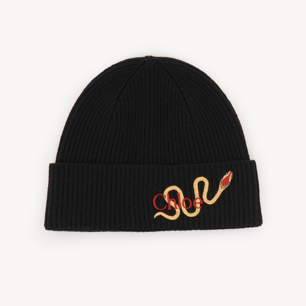The Chloé Snake beanie in wool & cashmere knit - 10