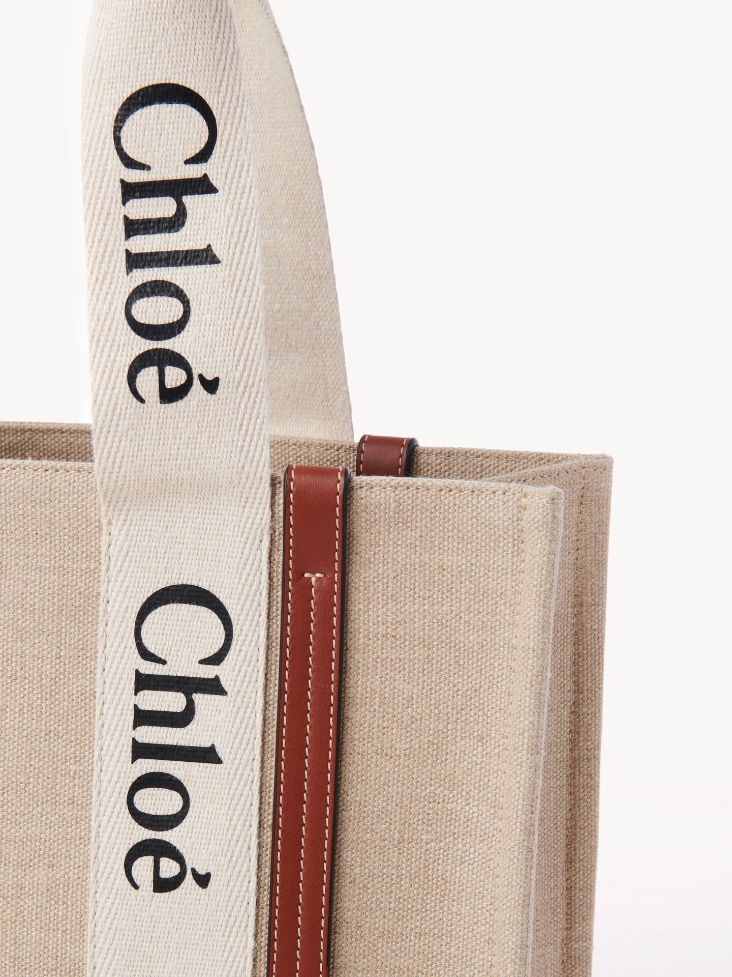 Woody tote bag in linen - 15