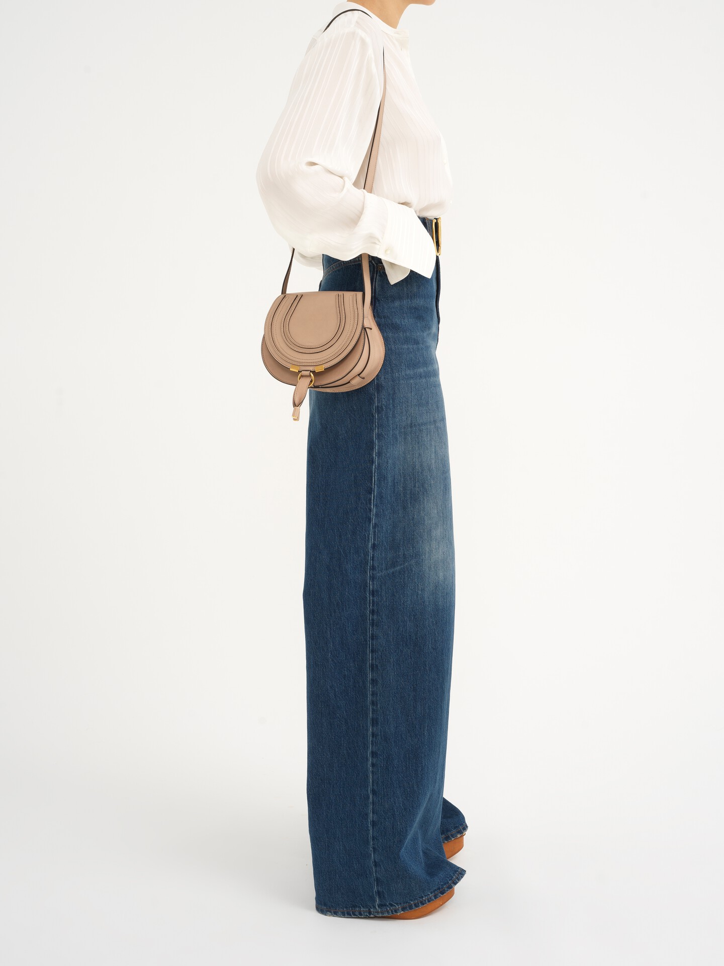 Small Marcie saddle bag in shiny leather - 4
