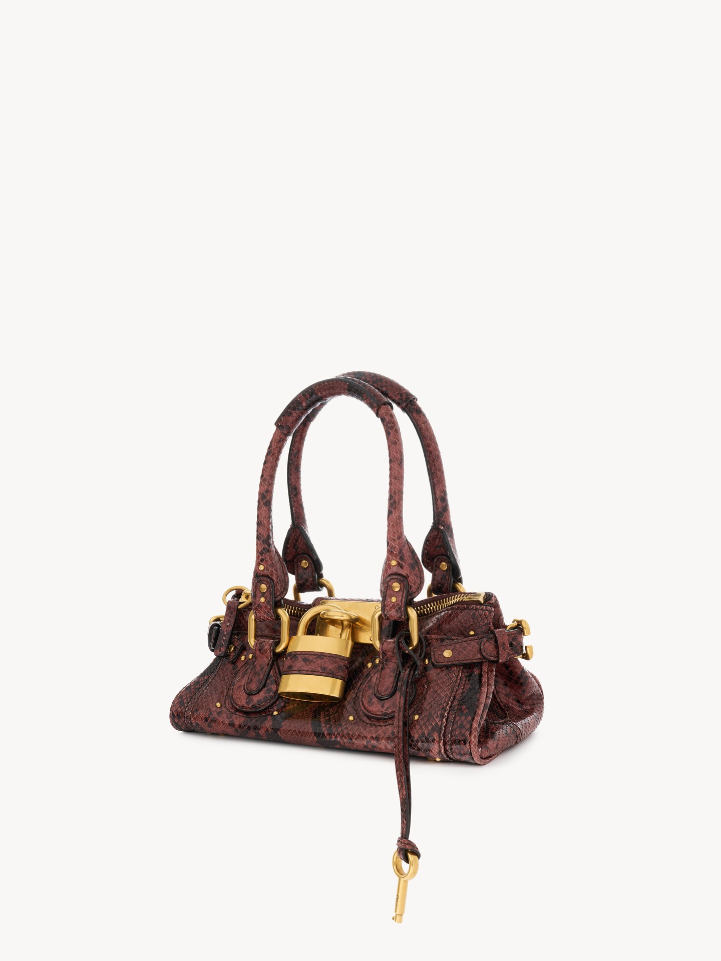 Small Paddington bag in python-effect leather - 4