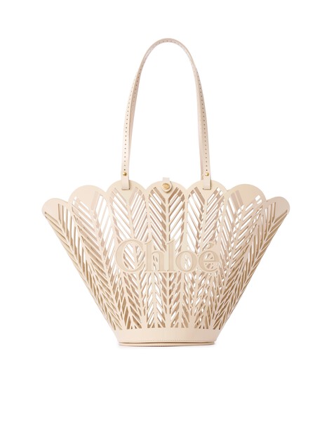 Chlo&eacute; Soleil basket bag in patent calfskin
