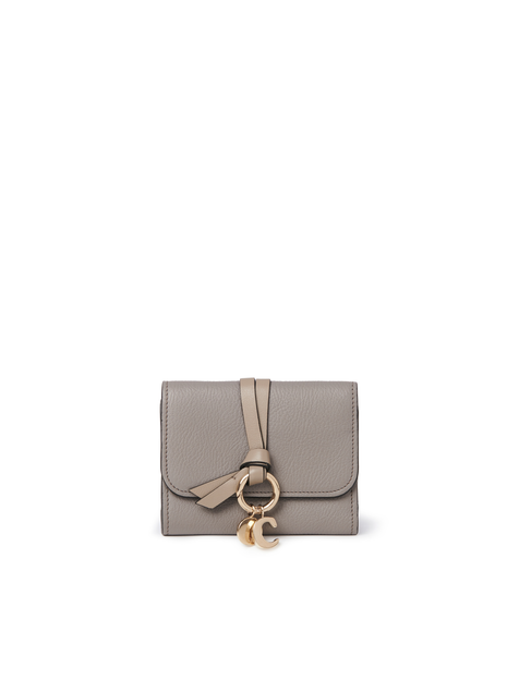 Small Alphabet tri-fold in grained leather