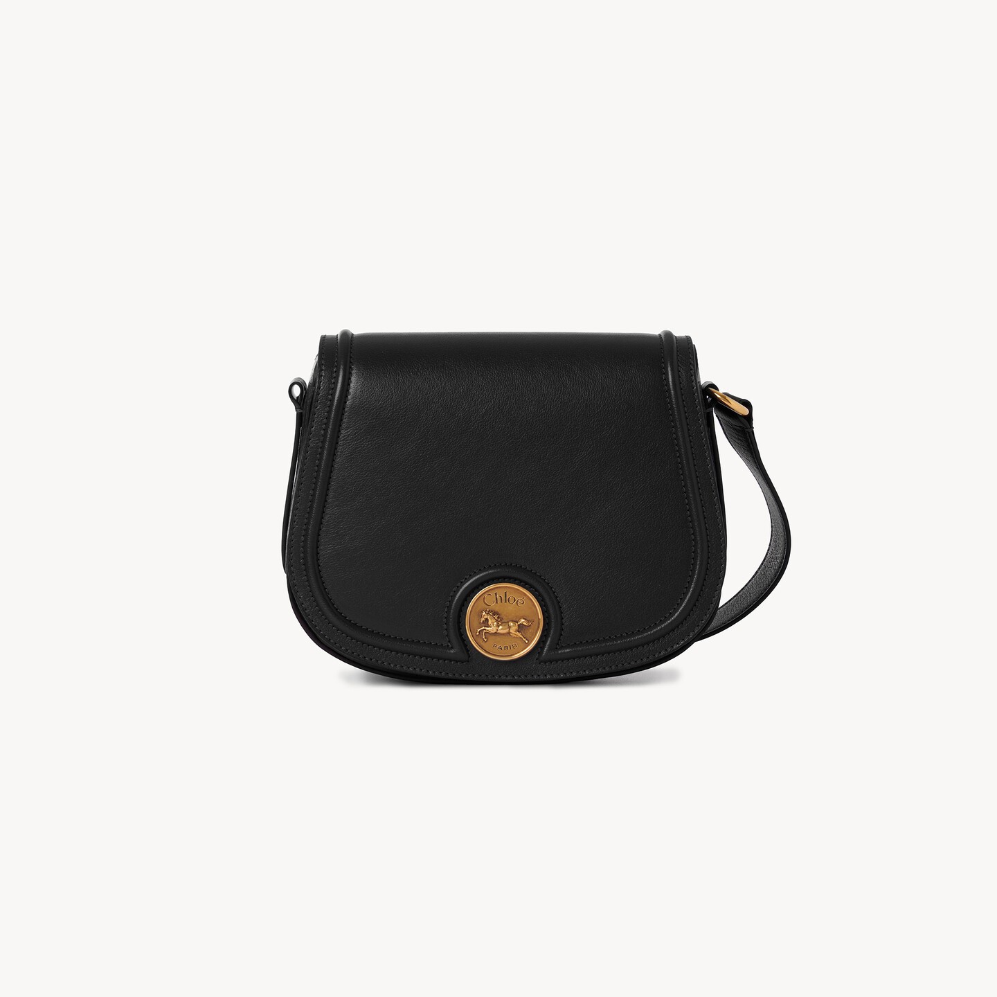 Horse Medal saddle bag in grained leather - 7