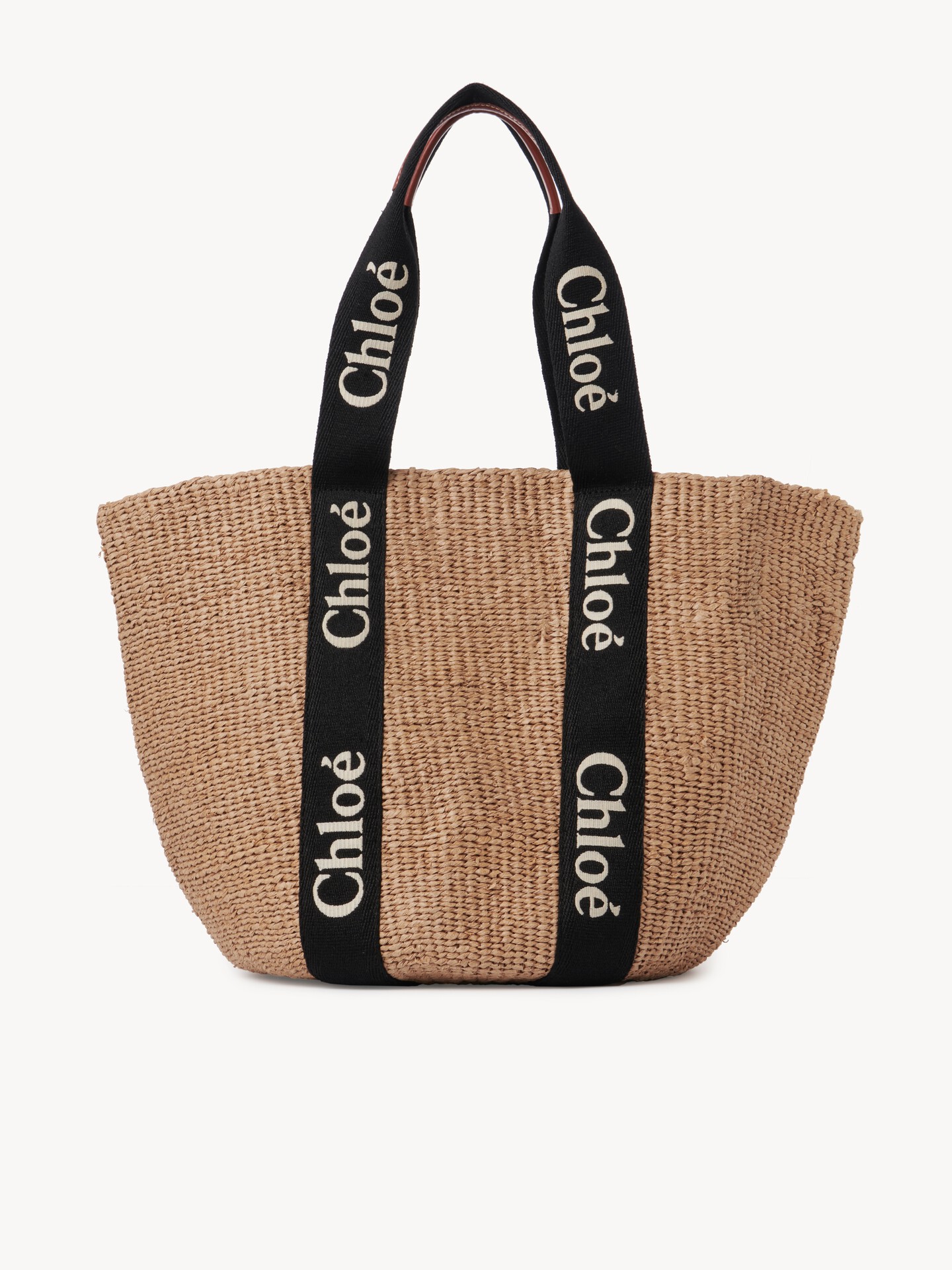 Large Woody tote bag in natural fibres - 9