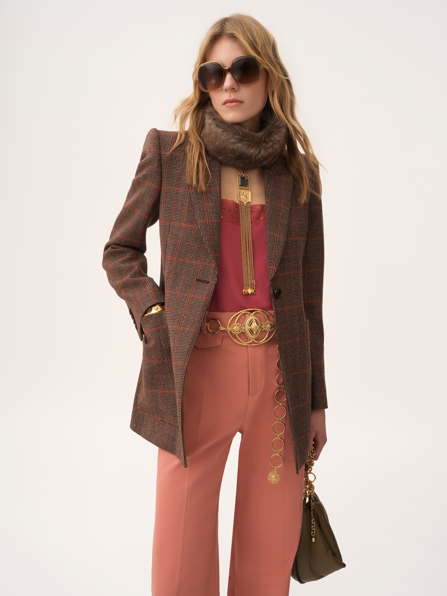 Tailored jacket in check wool - 5