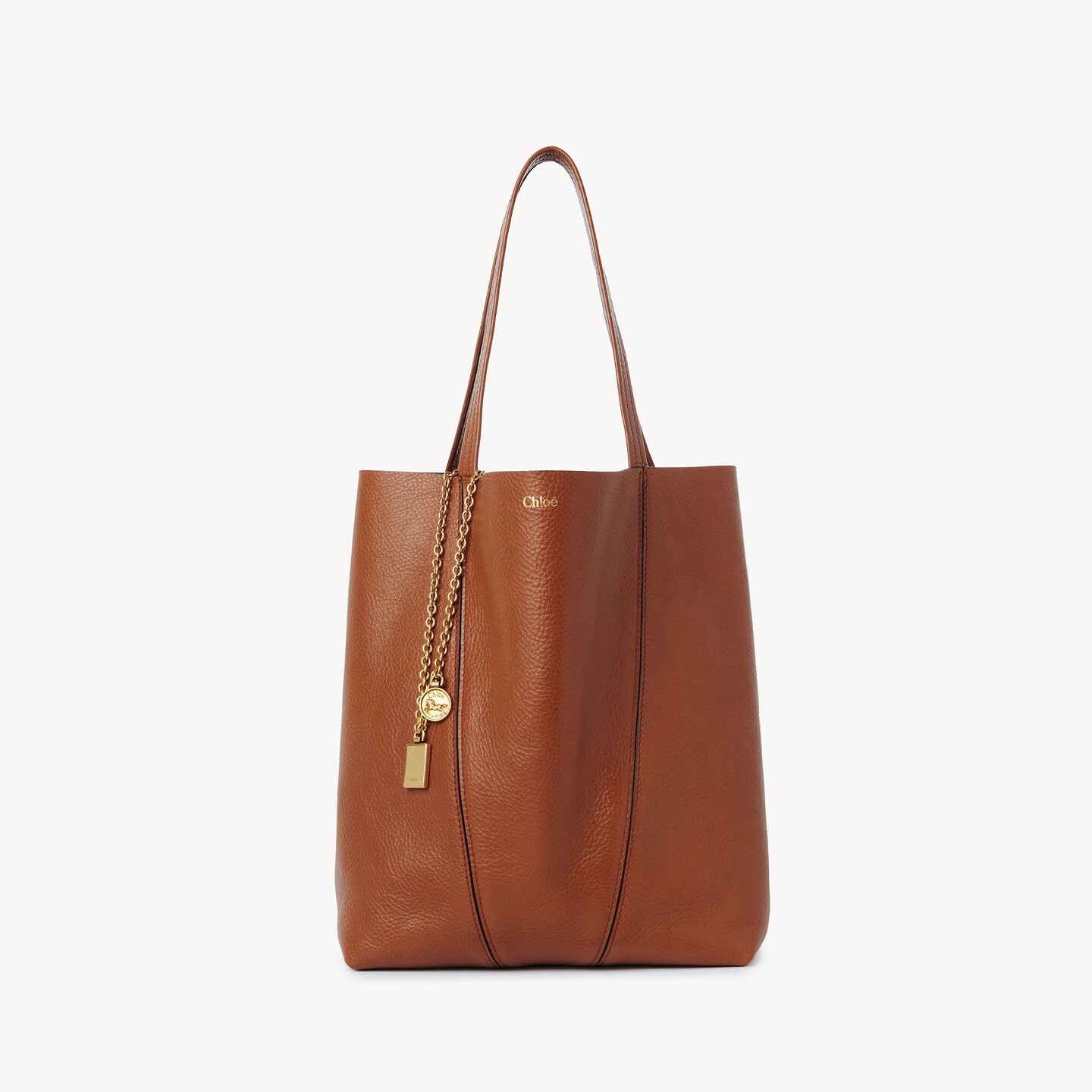 Chlo&eacute; Spin tote bag in grained leather - 8