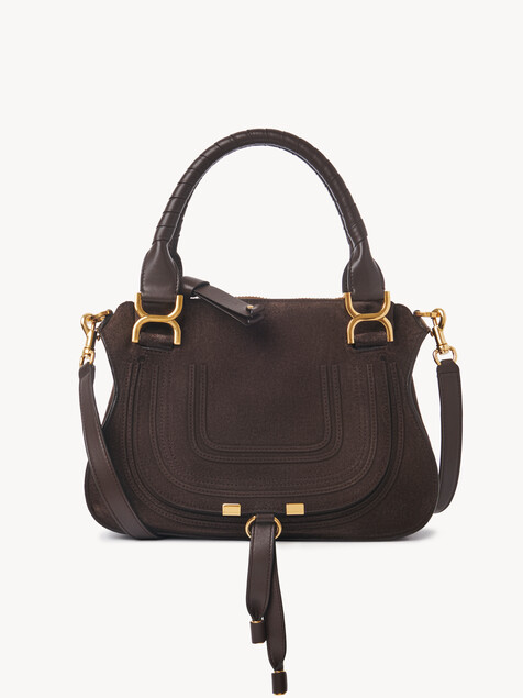 Small Marcie bag in suede leather