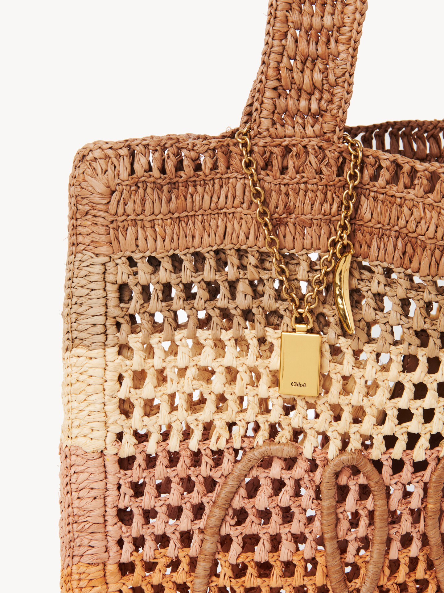 Summer Banana tote bag in raffia - 7