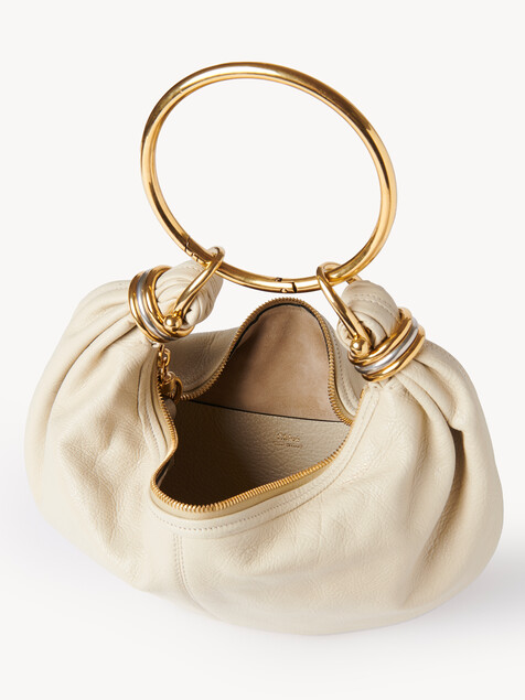 Small Bracelet Hobo bag in grained leather