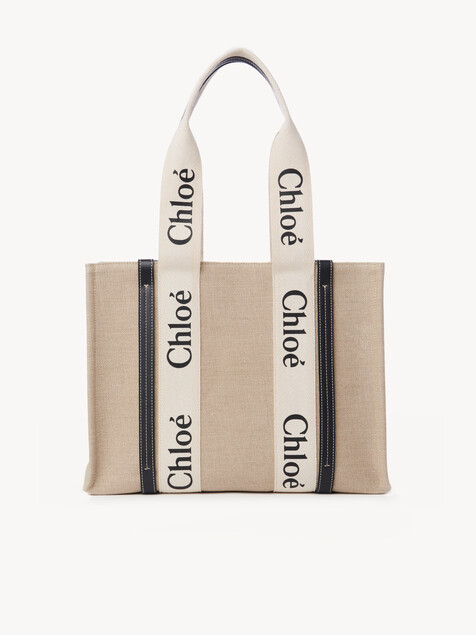 Woody tote bag in linen