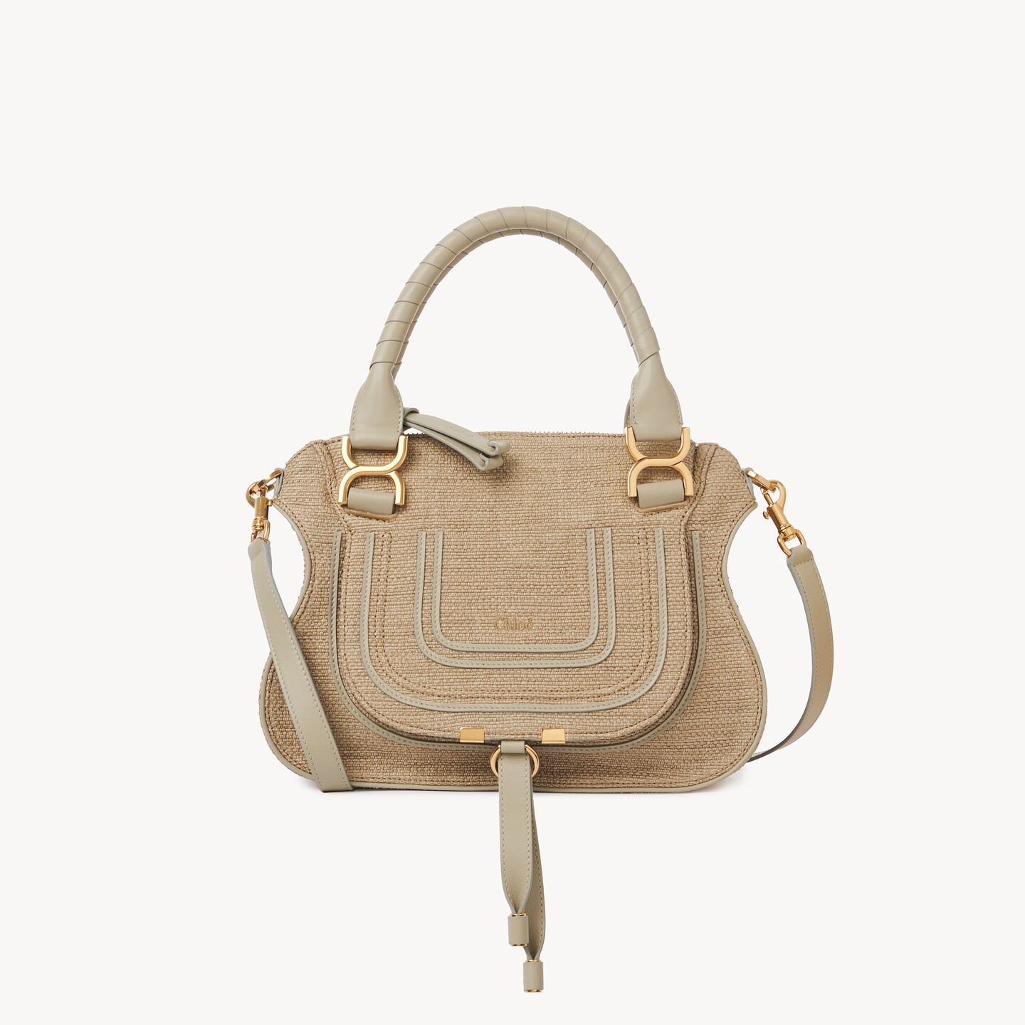 Small Marcie bag in raffia-effect fibres - 8