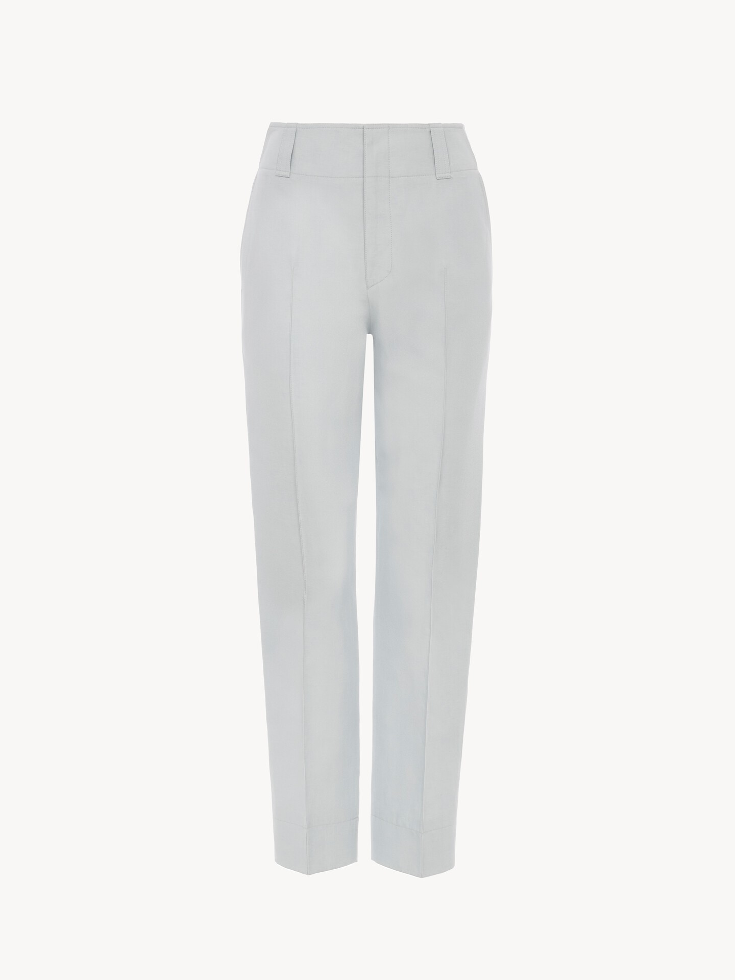 Cigarette trousers in a linen-cotton mix - 1