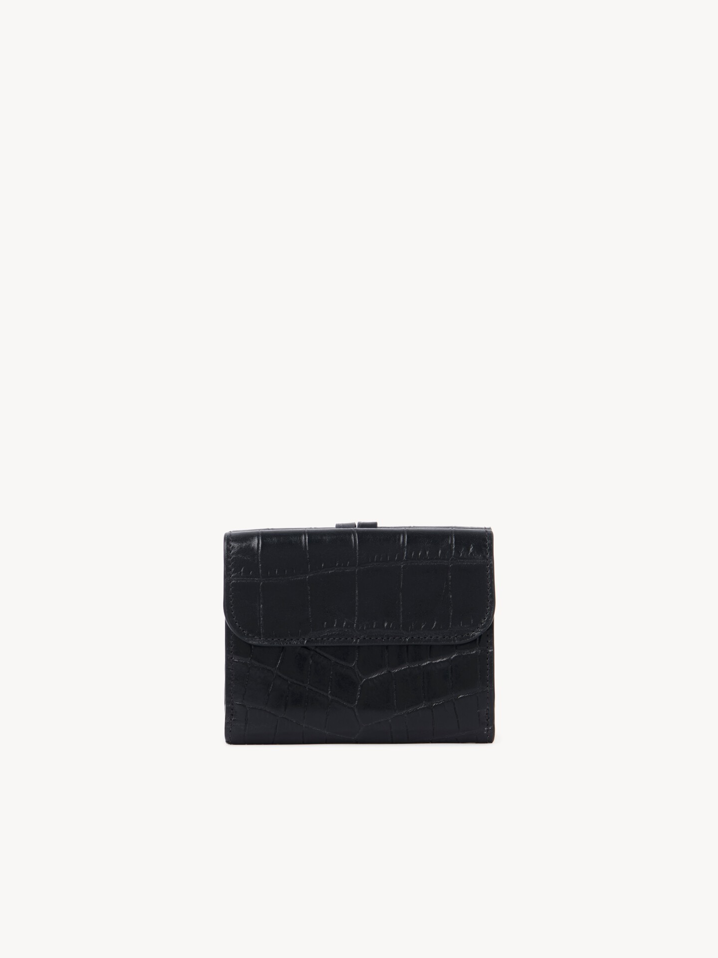 Small Alphabet tri-fold wallet in croco-effect leather - 4