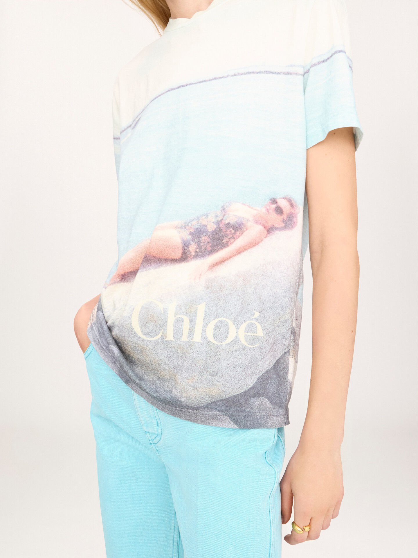 Crew-neck logo T-shirt in cotton jersey - 4
