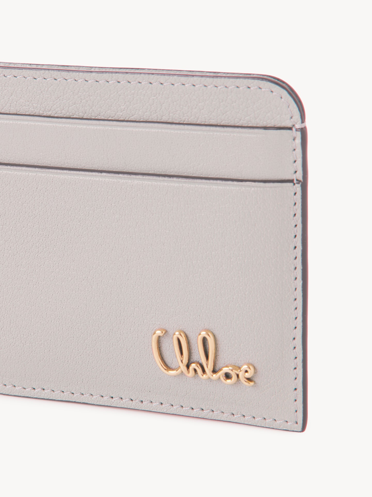 Chloé Iconic card holder in grained leather - 5