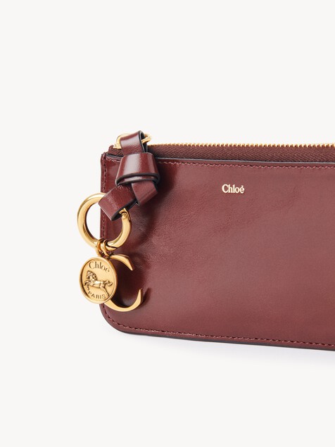 Alphabet wallet in shiny leather