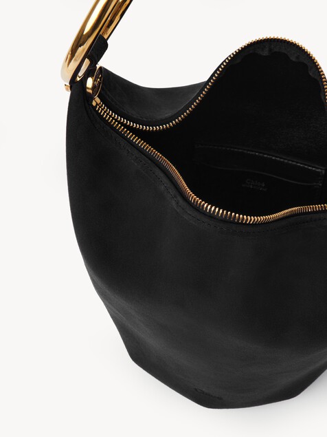 Small Bracelet handbag in suede leather